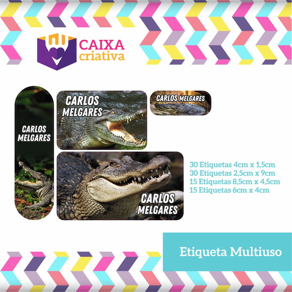 Kit Etiquetas Adesivas - Crocodilo