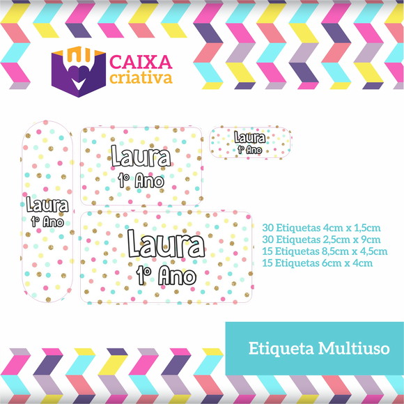Kit Etiquetas Adesivas - Dots