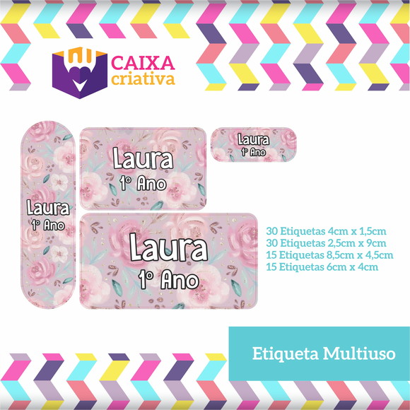 Kit Etiquetas Adesivas - Flores