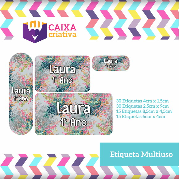 Kit Etiquetas Adesivas - Flores