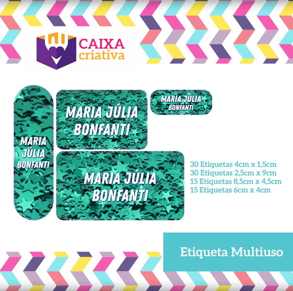 Kit Etiquetas Adesivas - Glitter