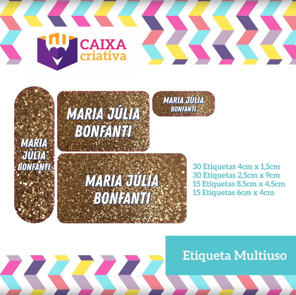 Kit Etiquetas Adesivas - Glitter