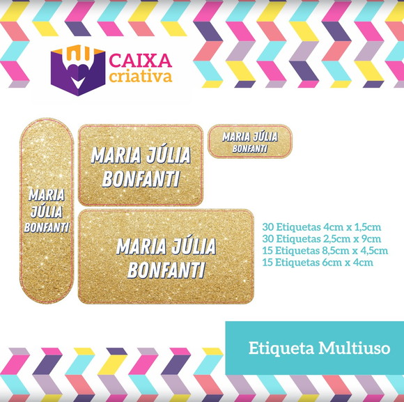 Kit Etiquetas Adesivas - Glitter