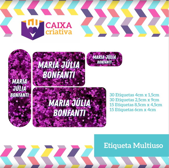 Kit Etiquetas Adesivas - Glitter