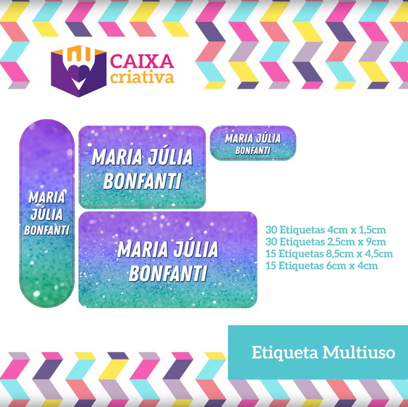 Kit Etiquetas Adesivas - Glitter