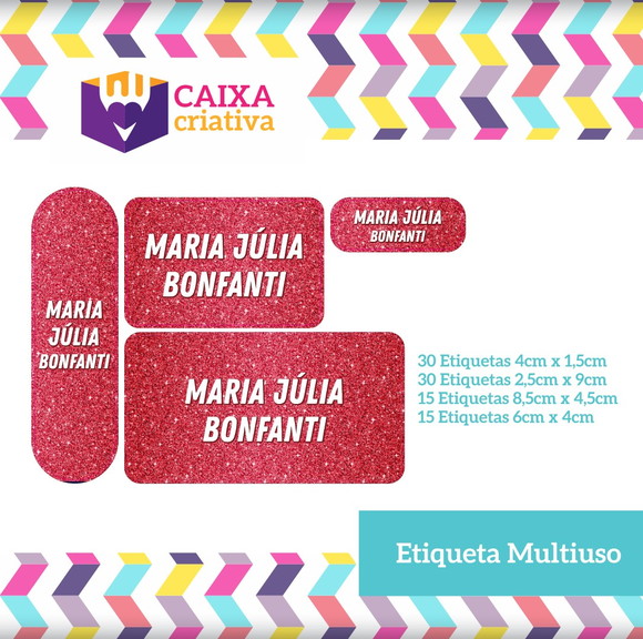 Kit Etiquetas Adesivas - Glitter