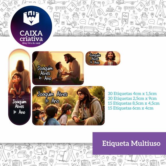Kit Etiquetas Adesivas - Jesus