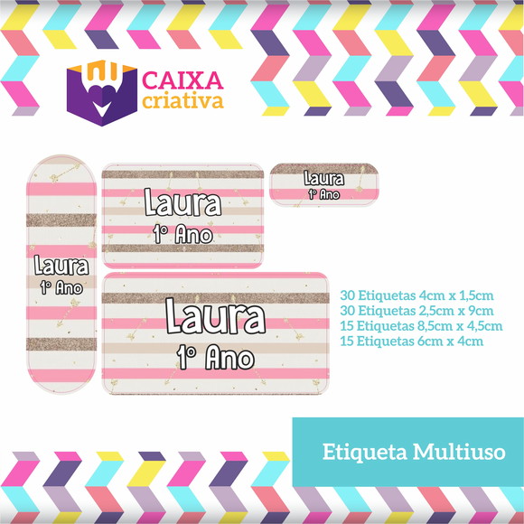 Kit Etiquetas Adesivas - Listras