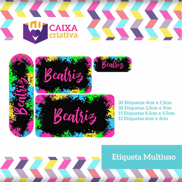 Kit Etiquetas Adesivas - Neon