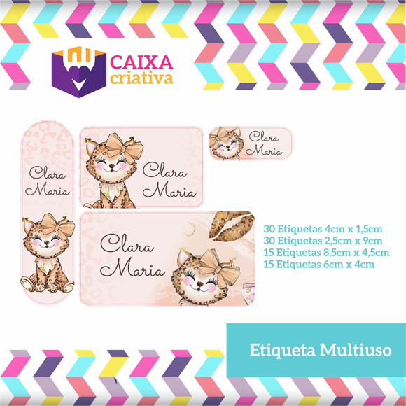 Kit Etiquetas Adesivas - Oncinha