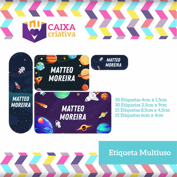 Kit Etiquetas Adesivas - Planetas