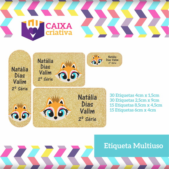Kit Etiquetas Adesivas - Raposa