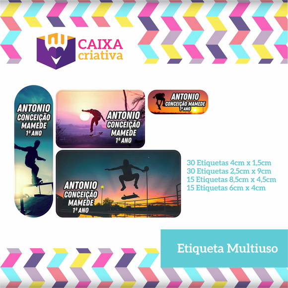 Kit Etiquetas Adesivas - Skate