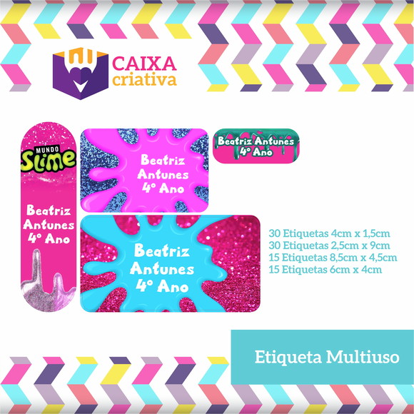Kit Etiquetas Adesivas - Slime
