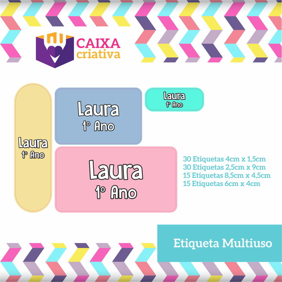 Kit Etiquetas Escolares - Candy