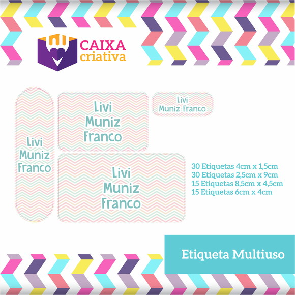 Kit Etiquetas Escolares - Chevron