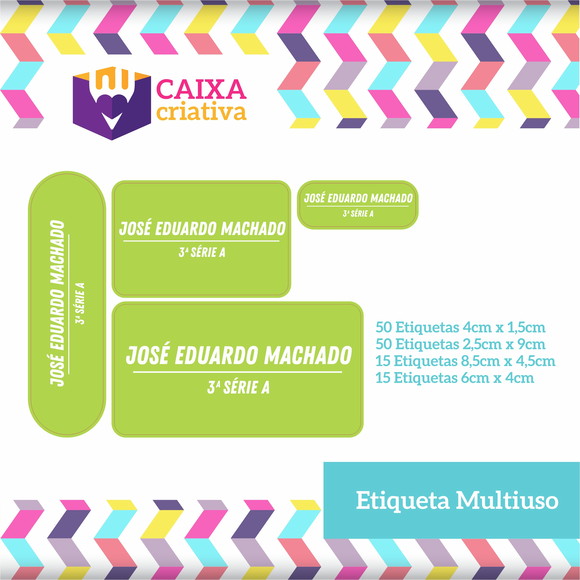 Kit Etiquetas Escolares Neutras Verde