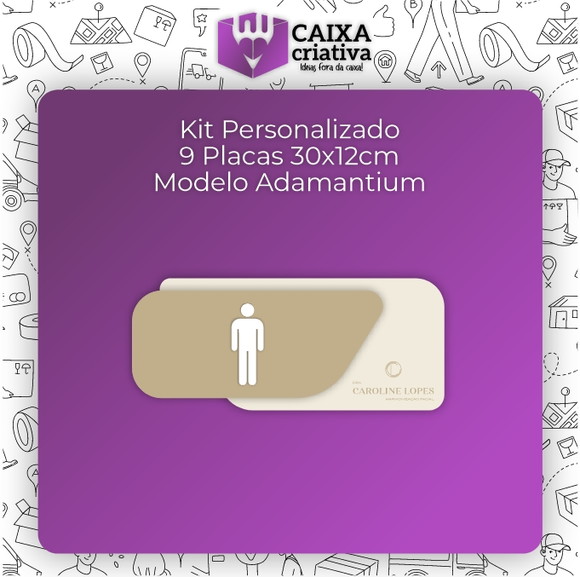 Kit Personalizado - 9 Placas Modelo Adamantium Acm + Acm