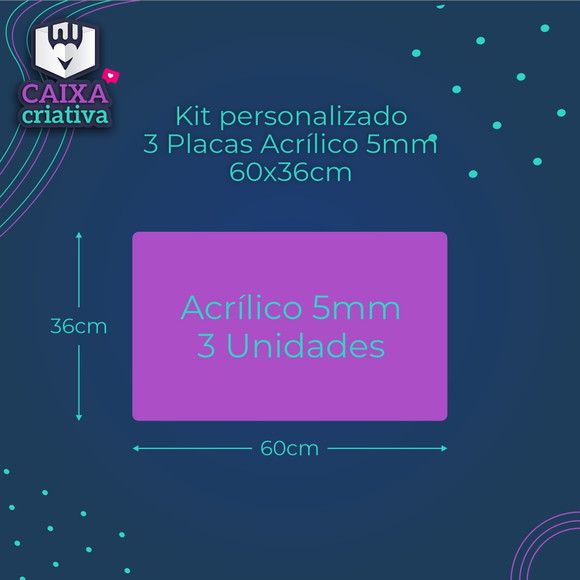 Kit Personalizado - Placas de Acrílico com Efeito Cristal
