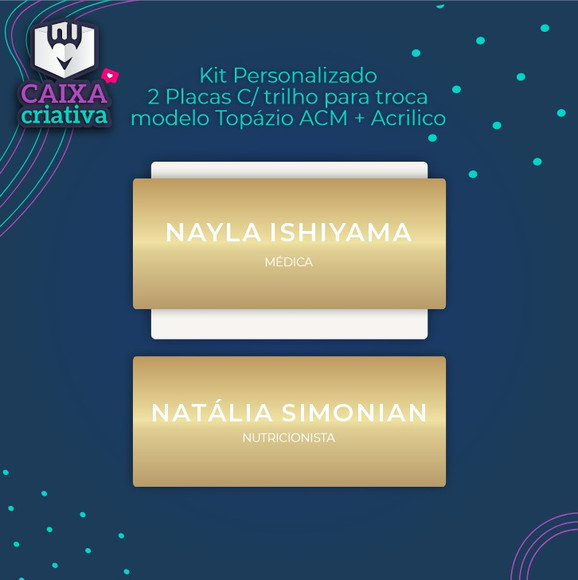 Kit Placa de Identificação de Sala - Modelo Topázio Acrílico
