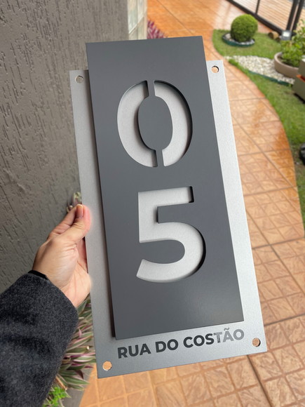 Número para Casa Acm com Acm - 2 Dígitos 20x40