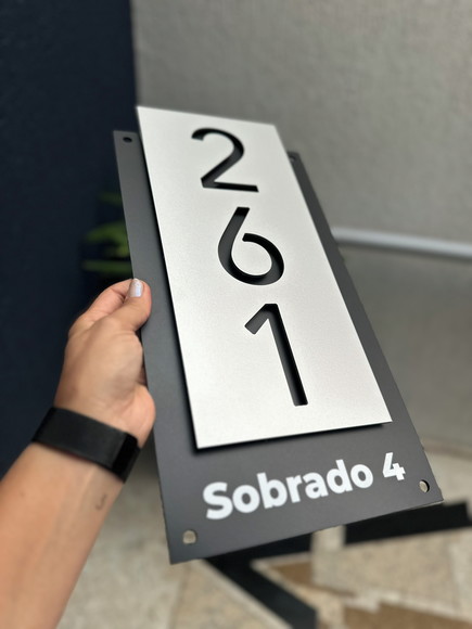 Número para Casa Acm com Acm - 3 Dígitos 20x40