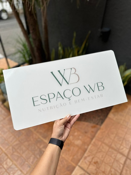 Placa Comércio Acrilico - Efeito Cristal 40x24 Impressão Uv