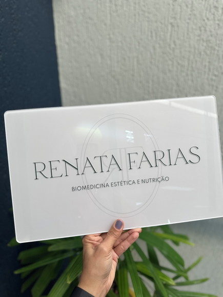 Placa Comércio Acrilico - Efeito Cristal 40x24 Impressão Uv