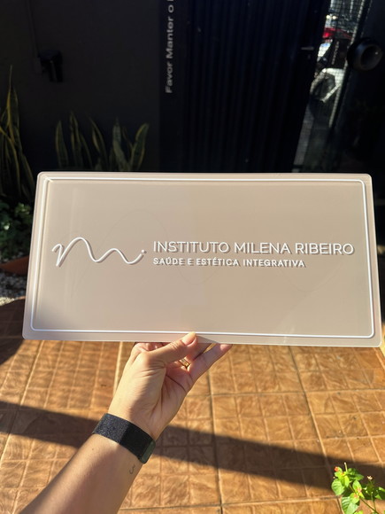 Placa Comércio Acrilico Adesivo Frontal 40x20 Impressão Uv - Imagem 5