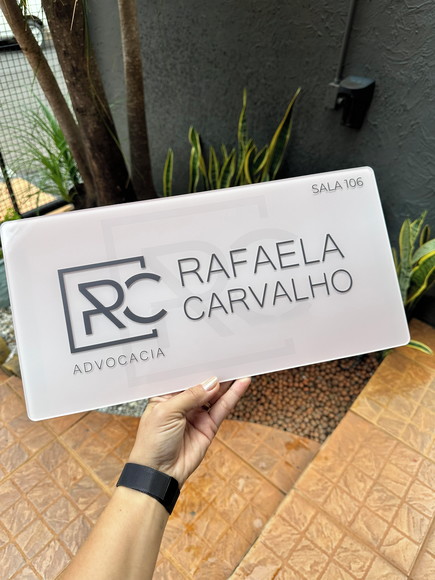 Placa Comércio Acrilico Adesivo Frontal 40x20 Impressão Uv - Imagem 2