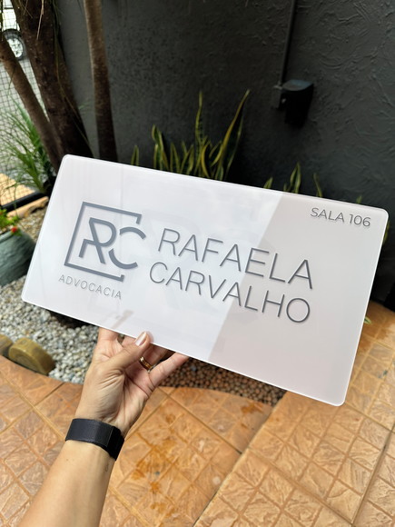 Placa Comércio Acrilico Adesivo Frontal 40x20 Impressão Uv - Imagem 3