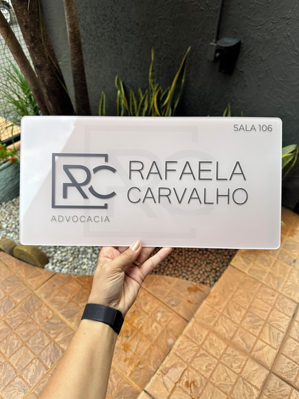 Placa Comércio Acrilico Adesivo Frontal 40x20 Impressão Uv - Imagem 4