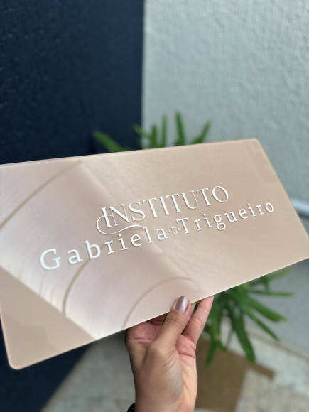 Placa Comércio Acrilico Adesivo Frontal 40x20 Impressão Uv - Imagem 2