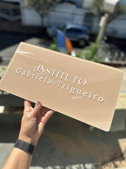 Placa Comércio Acrilico Adesivo Frontal 40x20 Impressão Uv - Imagem 4