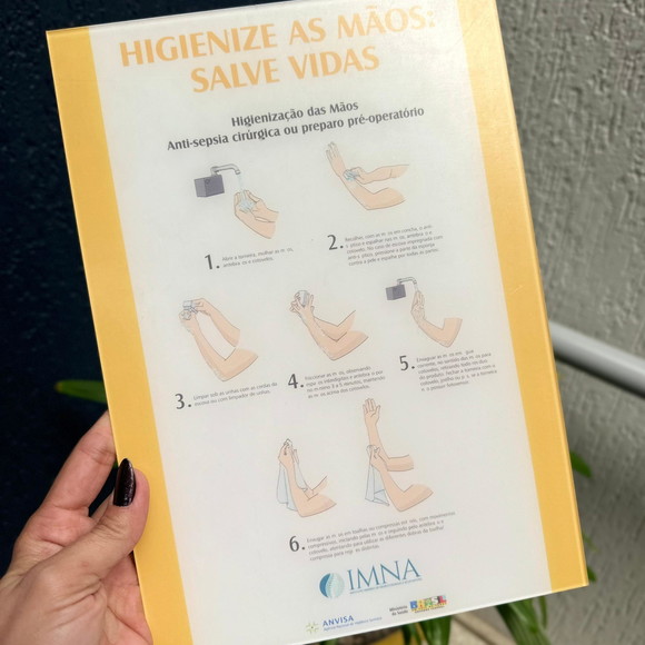 Placa Como Higienizar as Mãos Acrilica - 30x20 - Imagem 4