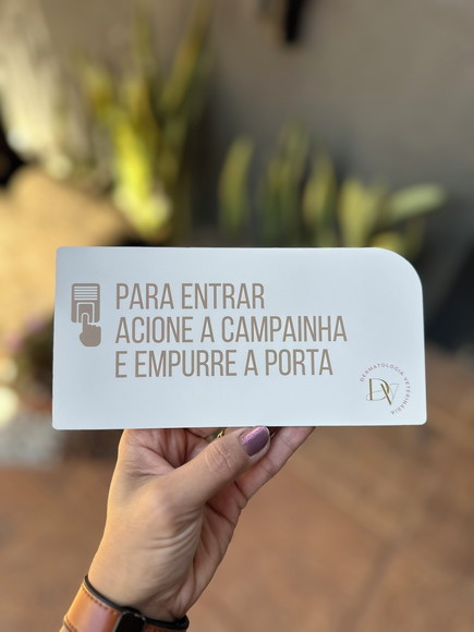 Placa de Id. Campainha - Modelo Caulim Personalizado