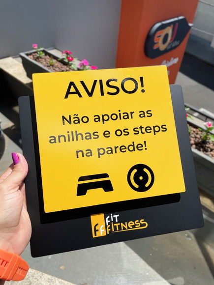 Placa de Identificação de Academia - Modelo Ágata