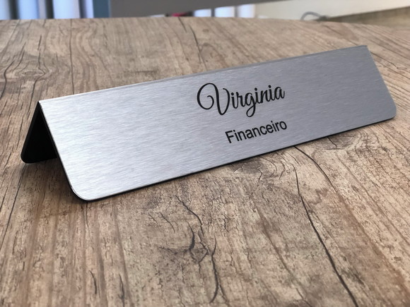 Placa de Identificação de Mesa - Acm 26x5,5
