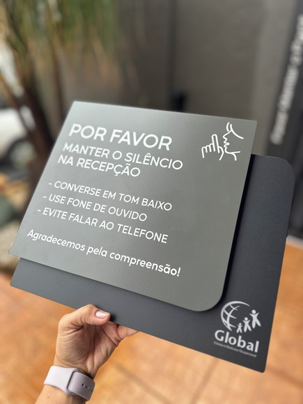 Placa de Identificação de Sala - Ametista 30x35