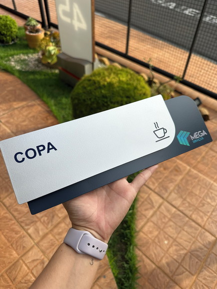 Placa de Identificação de Sala - Ametista 33x11,5