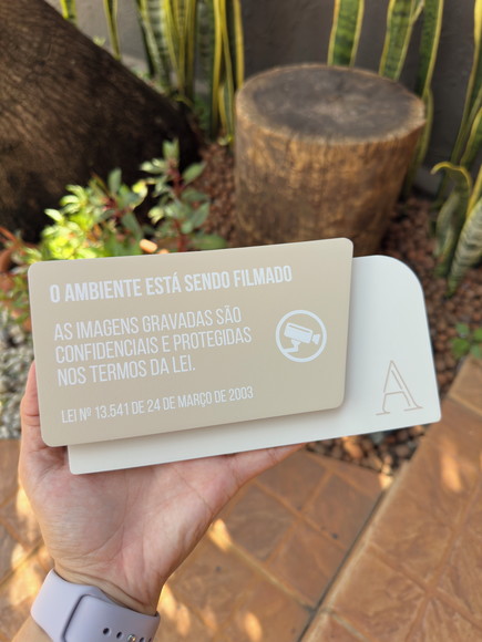 Placa de Identificação de Sala - Atria 20x10,5 - Imagem 2