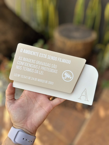 Placa de Identificação de Sala - Atria 20x10,5 - Imagem 5