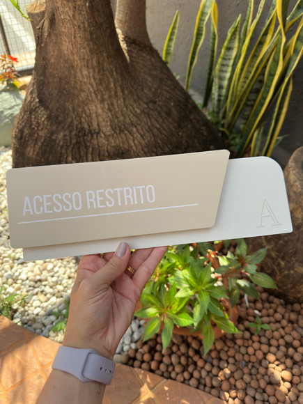 Placa de Identificação de Sala - Atria 33x11,5