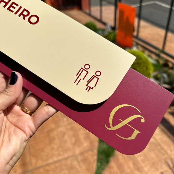 Placa de Identificação de Sala - Modelo Ametista - Imagem 4
