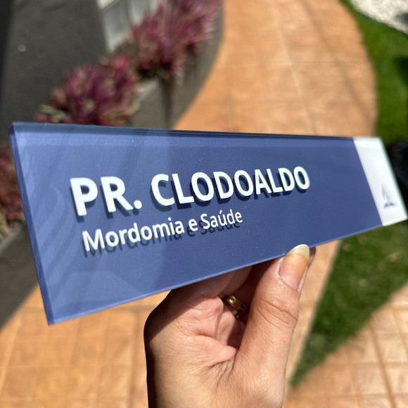 Placa de Identificação de Sala - Modelo Caulim Acrílico - Imagem 2