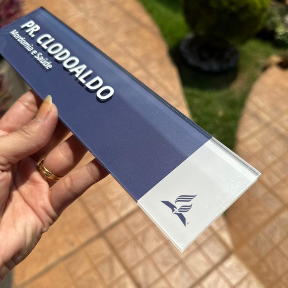 Placa de Identificação de Sala - Modelo Caulim Acrílico - Imagem 5