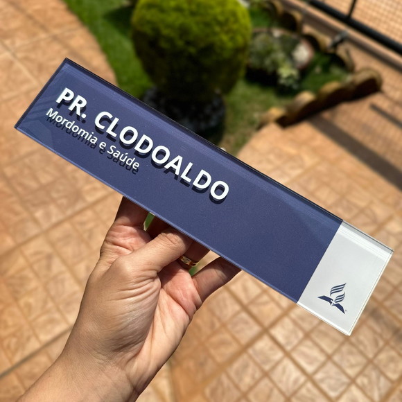 Placa de Identificação de Sala - Modelo Caulim Acrílico - Imagem 3