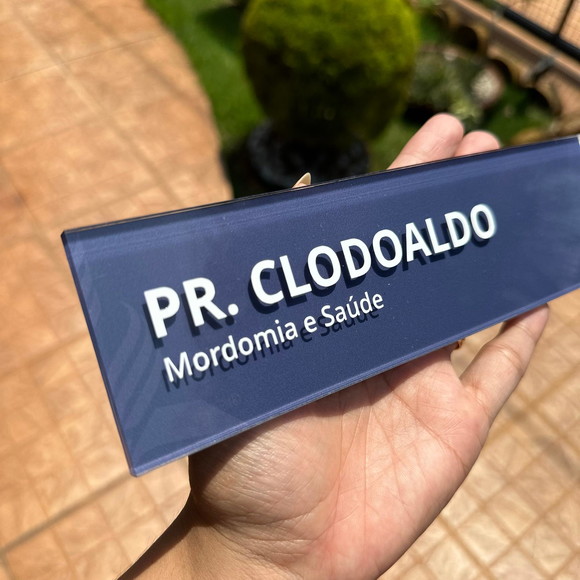 Placa de Identificação de Sala - Modelo Caulim Acrílico - Imagem 4