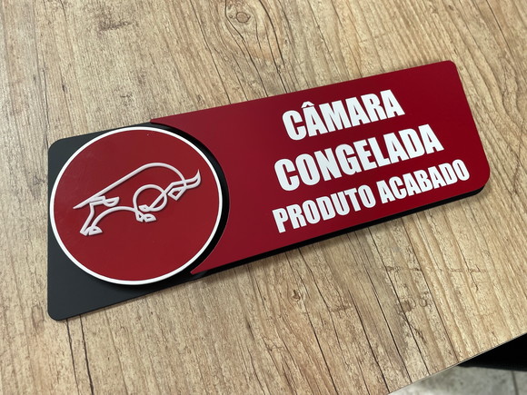 Placa de Identificação de Sala - Modelo Jaspe