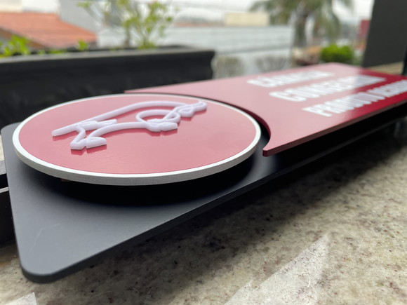 Placa de Identificação de Sala - Modelo Jaspe - Imagem 4